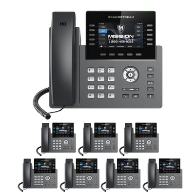 Business Phone System 'Mission Machines' G400C: Includes Grandstream GRP2615 Phones + 'Mission Machines' Cloud Server + Free 2-Months of 'Mission Machines' Cloud Phone Service