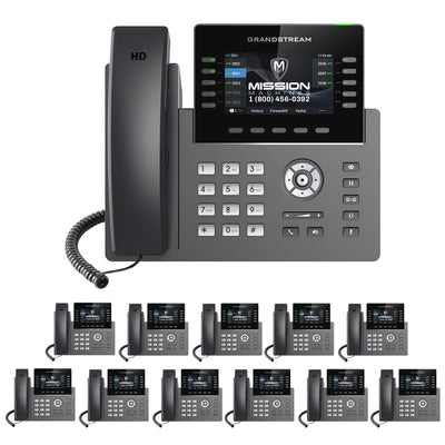 Business Phone System 'Mission Machines' G400C: Includes Grandstream GRP2615 Phones + 'Mission Machines' Cloud Server + Free 2-Months of 'Mission Machines' Cloud Phone Service