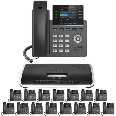 Business Phone System by Grandstream: 2613 Phones Package IP-PBX Office Phone System Includes 2-Year Warranty