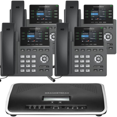 Business Phone System by Grandstream: 2613 Phones Package IP-PBX Office Phone System Includes 2-Year Warranty