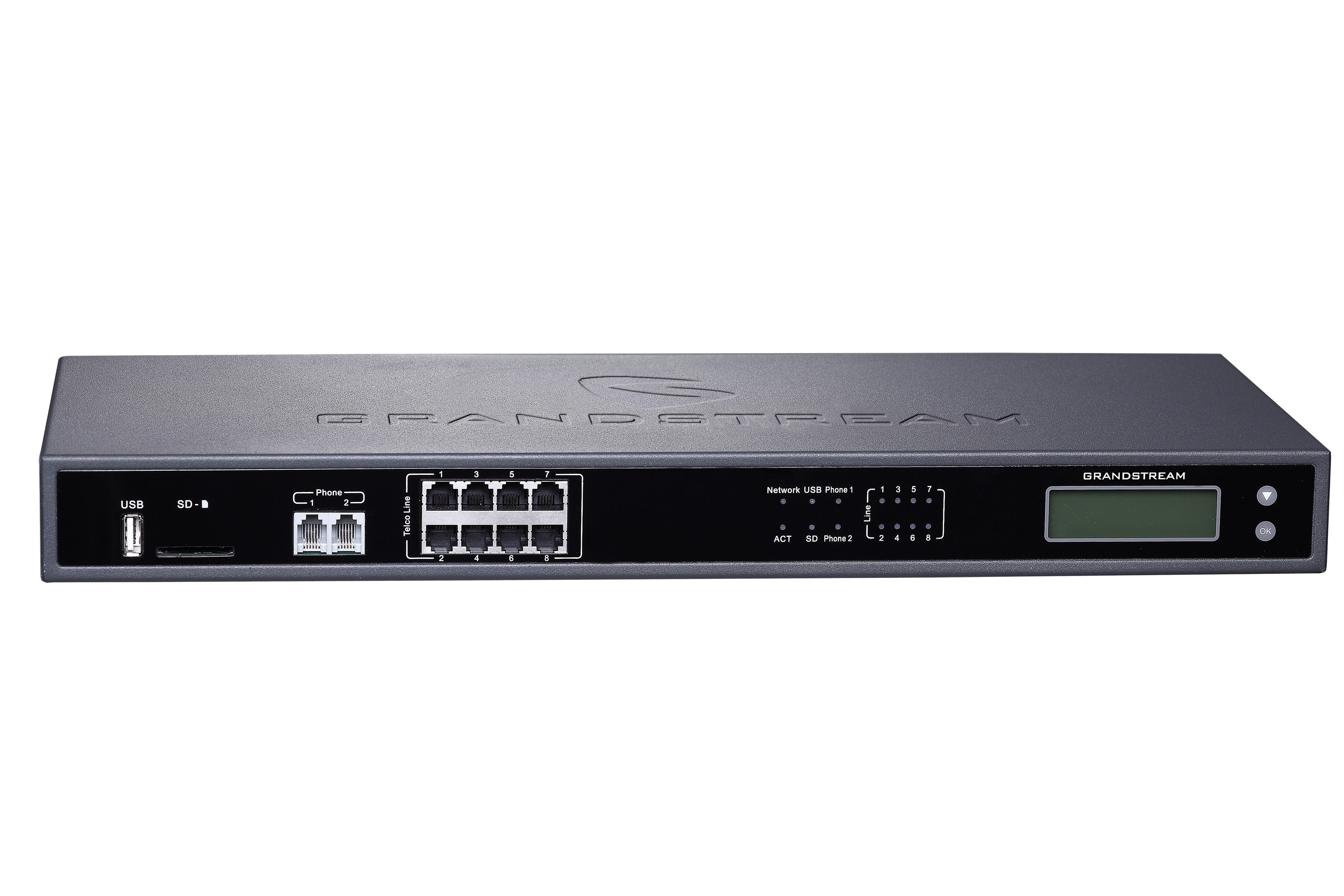 Grandstream Business Phone System UCM6208 with 8FXO and 2FXS Control Unit