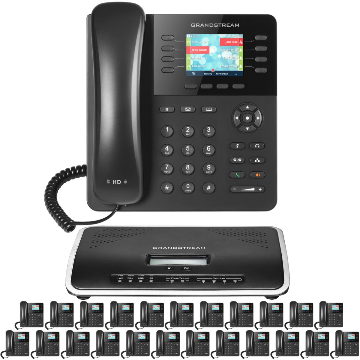 Business Phone System by Grandstream: 2135 Phones Package IP-PBX Office Phone System Includes 2-Year Warranty