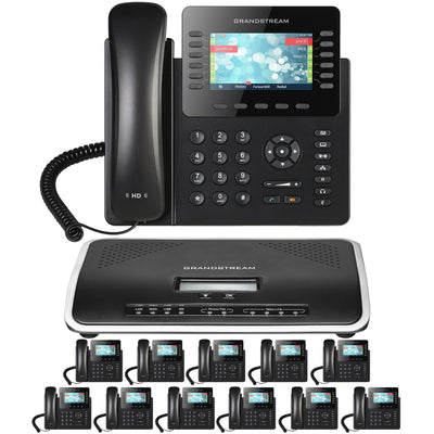 Business Phone System by Grandstream: 2170 Phones Package IP-PBX Office Phone System Includes 2-Year Warranty