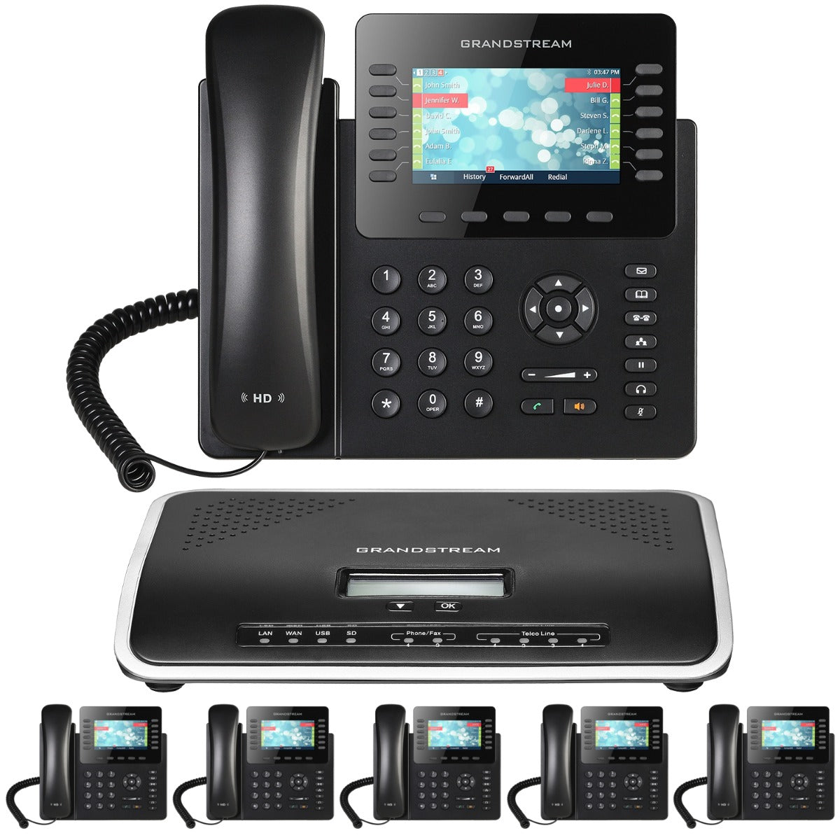 Business Phone System by Grandstream: 2170 Phones Package IP-PBX Office Phone System Includes 2-Year Warranty