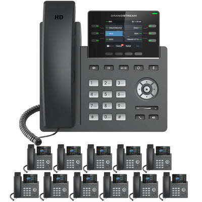 Business Phone System by Grandstream: 2613 Phones Package IP-PBX Office Phone System Includes 2-Year Warranty
