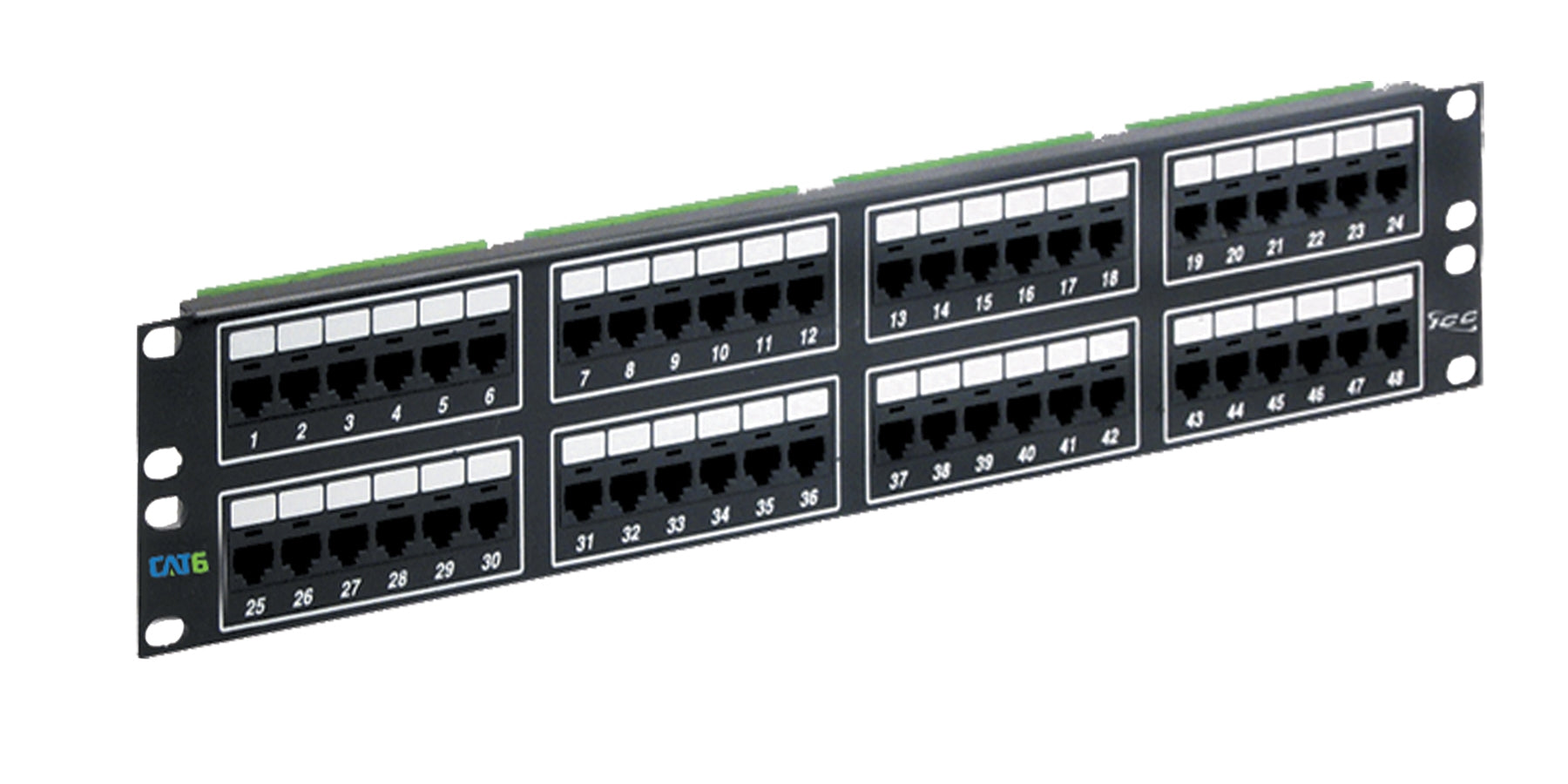 ICC Cat 6 110 Type Patch Panel, 48-Port, 2 RMS