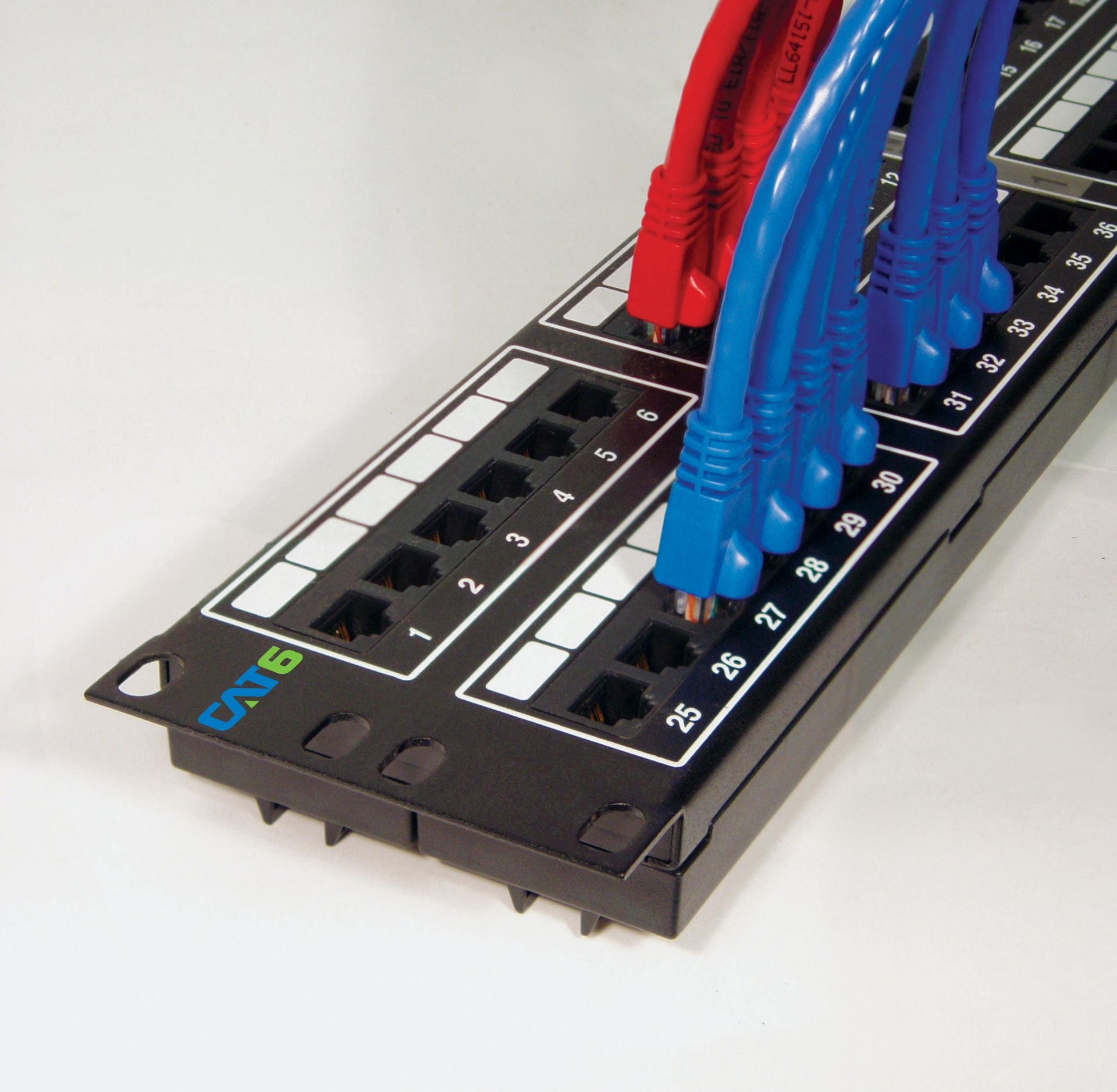 ICC Cat 6 110 Type Patch Panel, 48-Port, 2 RMS, 6PK