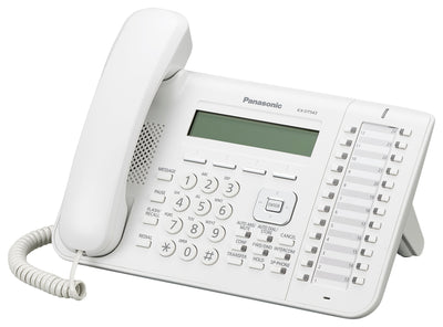 Panasonic 24 Button 3-Line Backlit LCD Display Digital Telephone - White