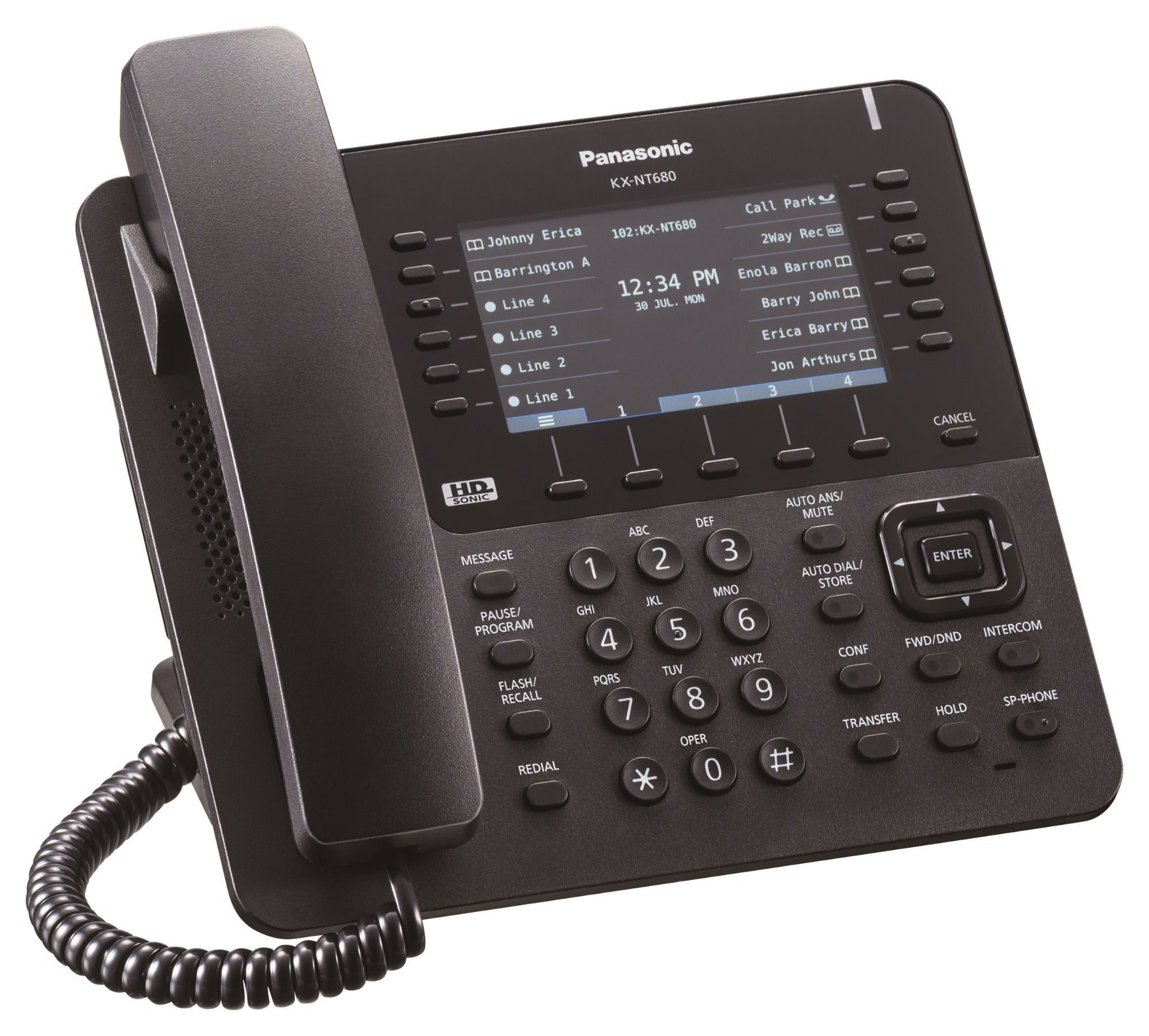 Panasonic KX-NT680-B Black IP Display Speakerphone 4.3 inch Color LCD