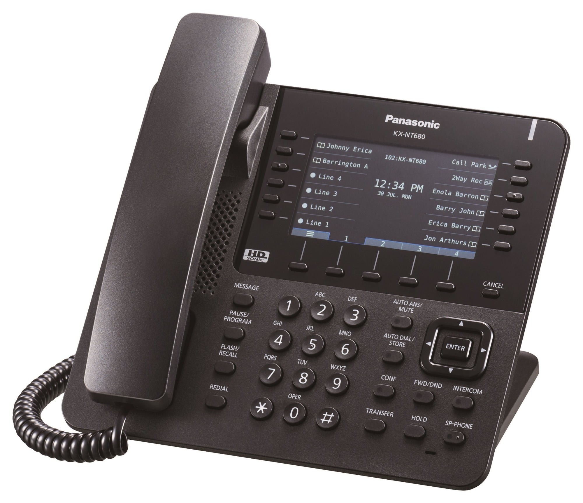Panasonic KX-NT680-B Black IP Display Speakerphone 4.3 inch Color LCD