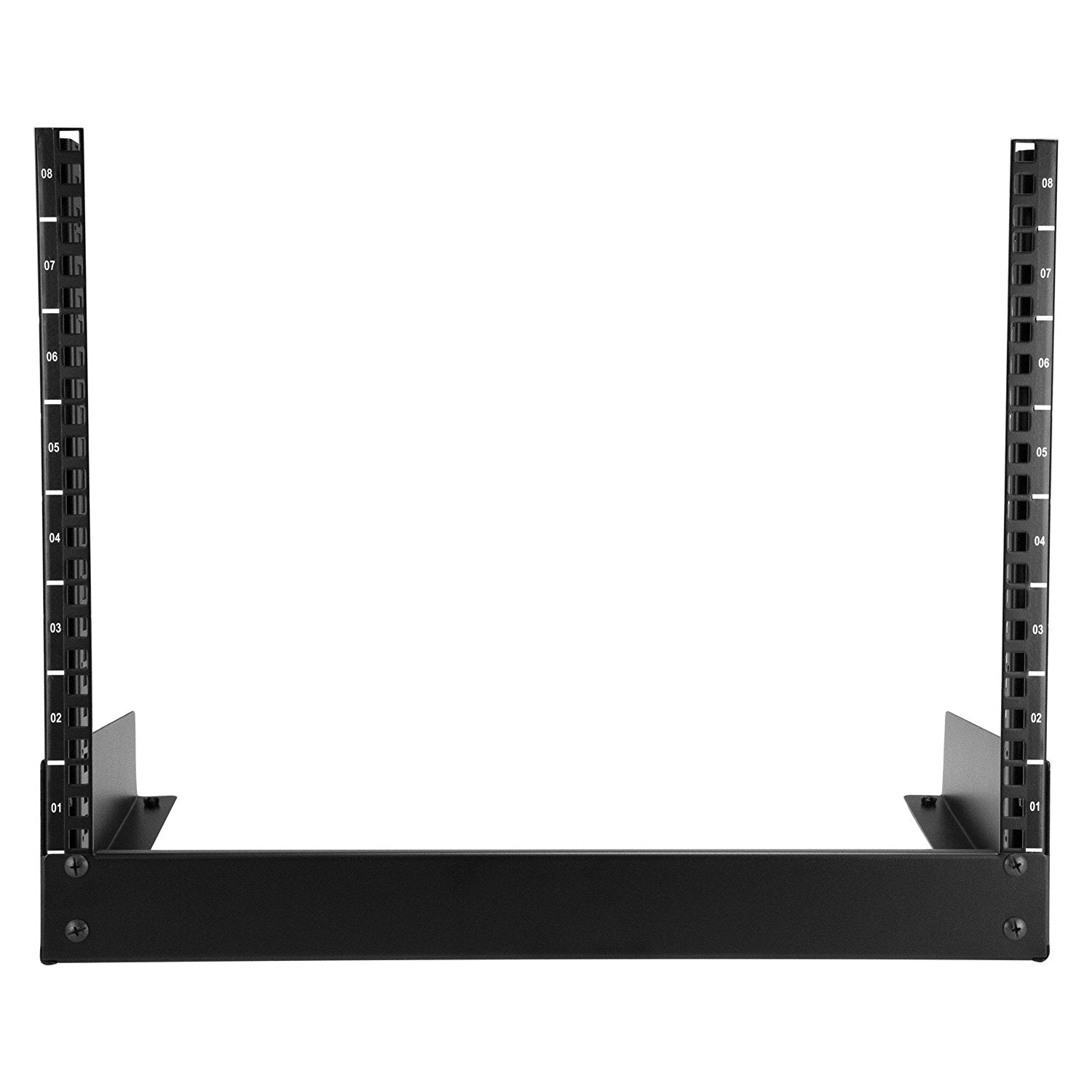 8U Desktop Rack 19" Open Frame Rail Components