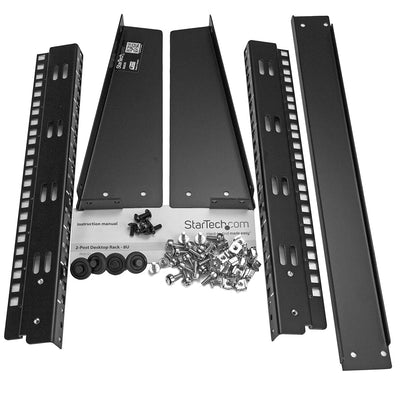 8U Desktop Rack 19" Open Frame Rail Components