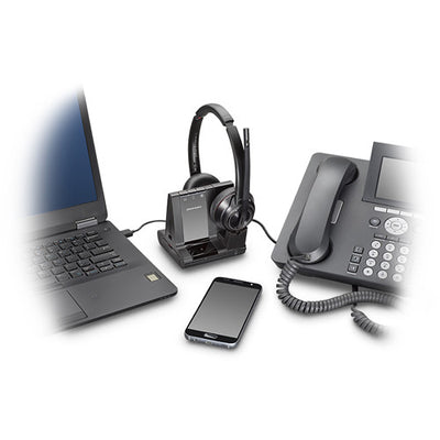 Plantronics Savi 8200 Series W8220 Wireless Noise Canceling Stereo Headset
