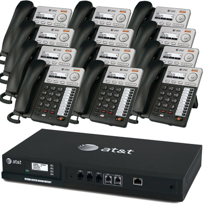 AT&T Syn248 Phone System With 12 IP Phones