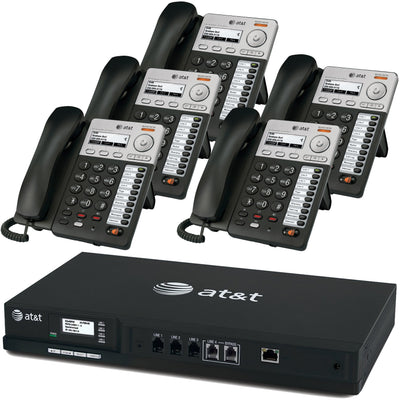AT&T Syn248 Phone System With 5 IP Phones