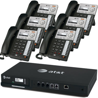 AT&T Syn248 Phone System With 6 IP Phones