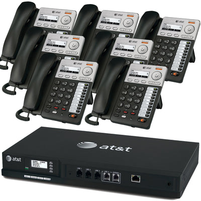 AT&T Syn248 Phone System With 7 IP Phones