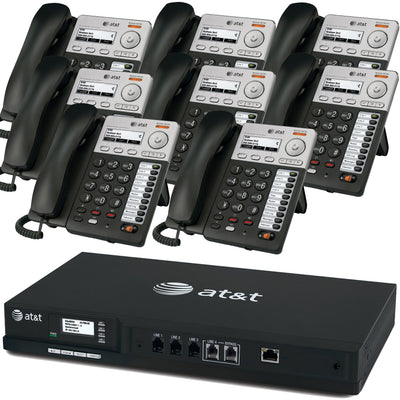 AT&T Syn248 Phone System With 8 IP Phones
