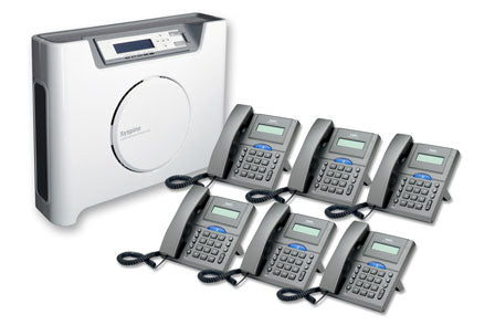 Syspine A50 Plus Phone System With 6 IP Phones: 4-Line Server