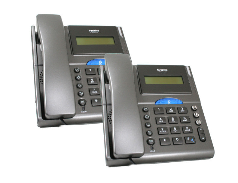 Hosted Solution - 2 Syspine IP Phones Includes 2 Phone Lines with Unlimited Calling for 1 Year