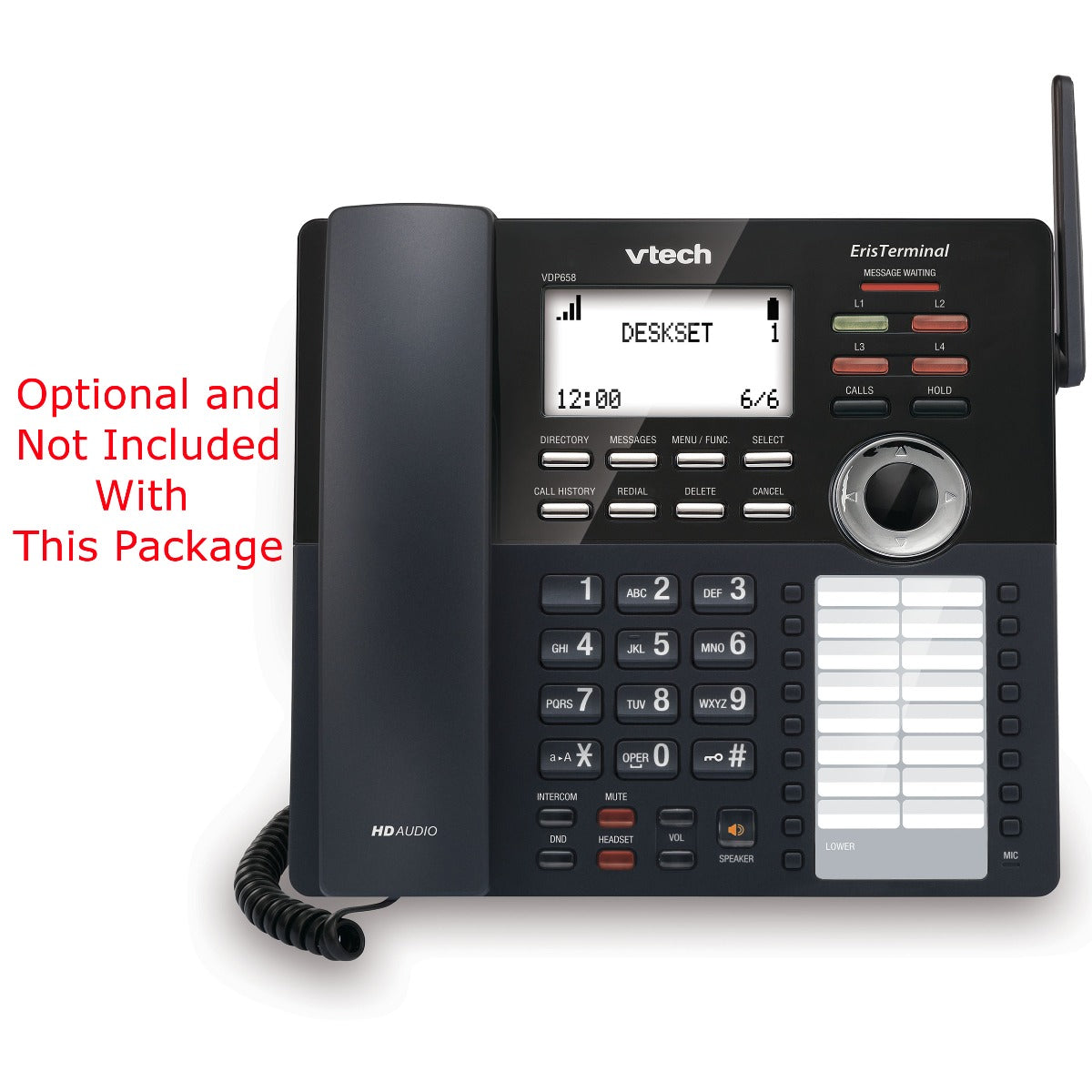 VTech VDP Small Business Phone System Equipped with 4-Line Capacity - 2 Handheld Extensions and 2 Lines Included
