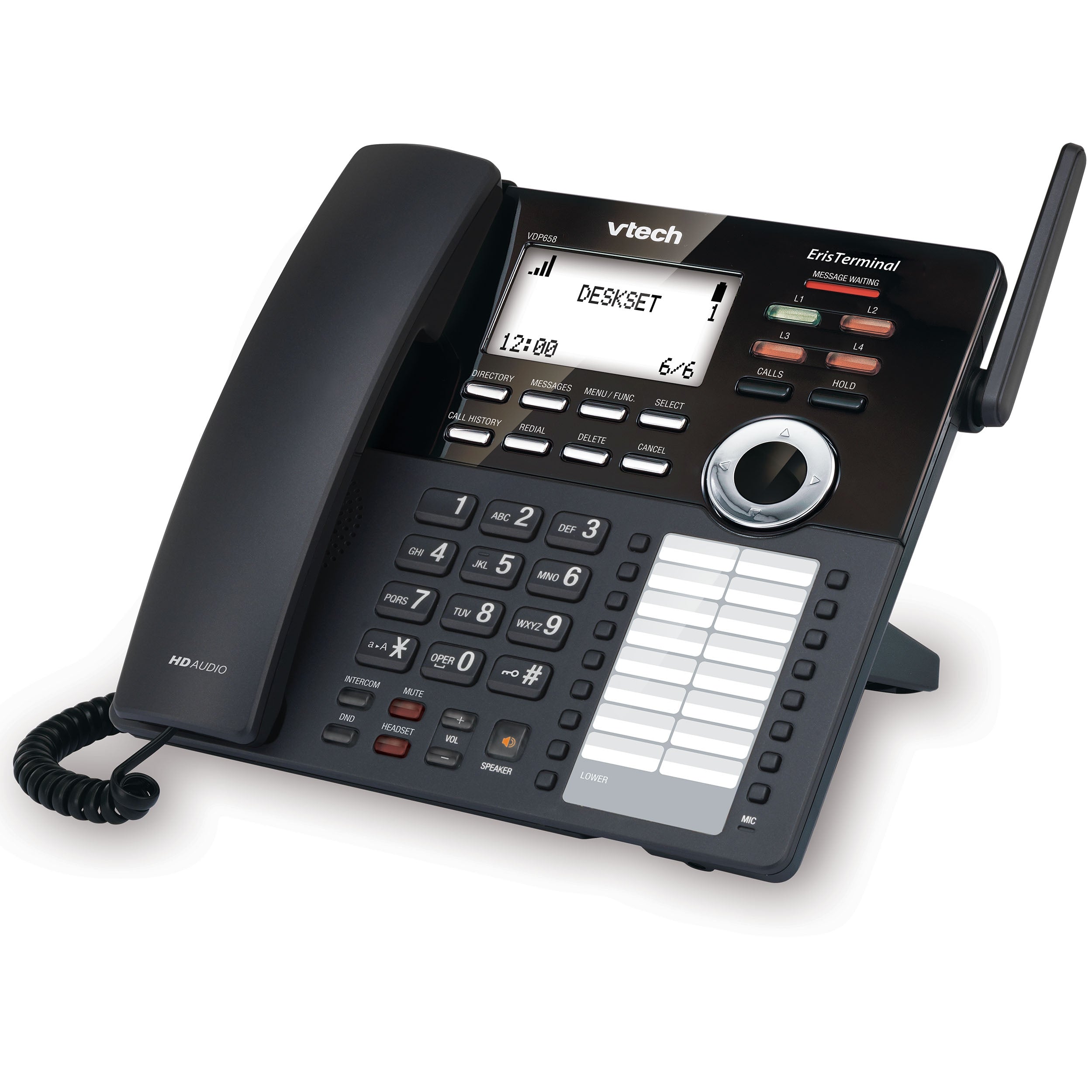 VTech VDP Small Business Phone System Equipped with 4-Line Capacity - 4 Desksets Included