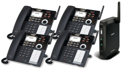 VTech VDP Small Business Phone System Equipped with 4-Line Capacity - 4 Desksets Included