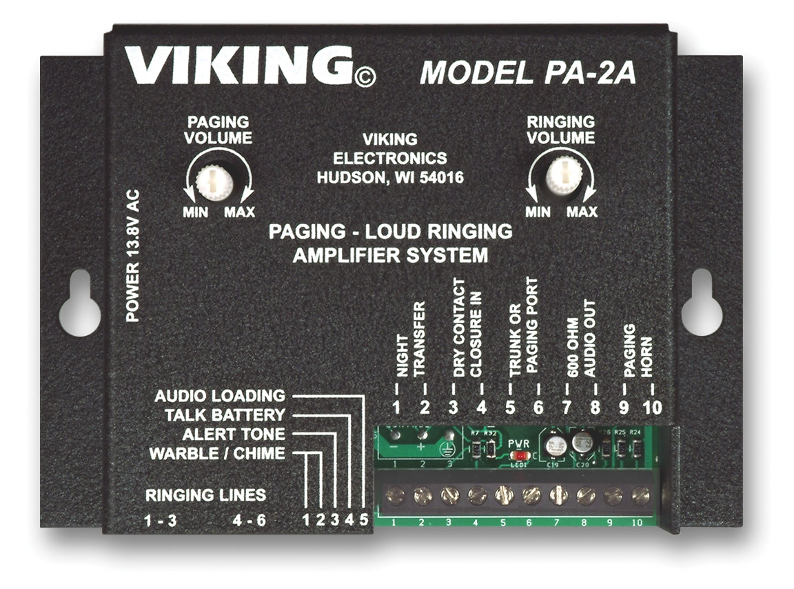 Viking PA-2A Paging Amplifer and Loud Ringer with Paging Horn