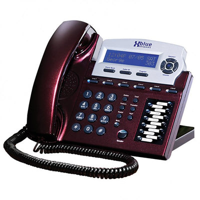 Xblue X16 Phone System with 4 Phones: Red Mahogany