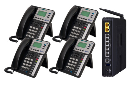 Xblue X50 Phone System with 4 IP Phones