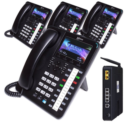 Xblue X50 Phone System with 4 X4040 Vivid Color Display IP Phones