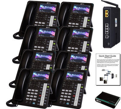 Xblue X25 Phone System with 8 X4040 Vivid Color Display IP Phones