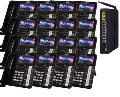 Xblue X50 Phone System with 16 X4040 Vivid Color Display IP Phones