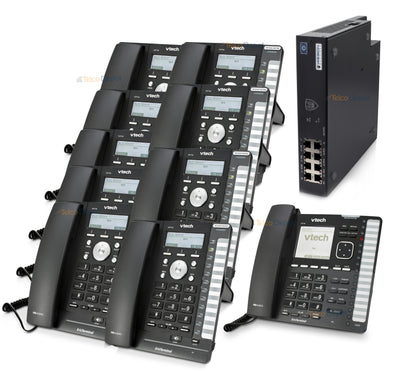 Mission Machines Z-75 VoIP Phone System with 10 VTech IP Phones