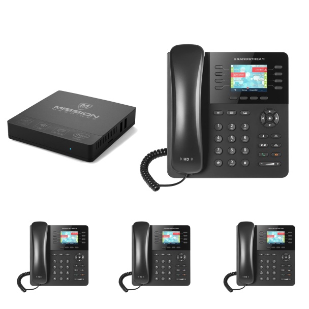 Business Phone System 'Mission Machines' G200: Includes Grandstream 2135 Phones + 'Mission Machines' Server + Free 3 Months of 'Mission Machines' Phone Service