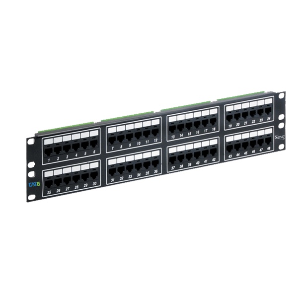 ICC Cat 6 110 Type Patch Panel, 48-Port, 2 RMS