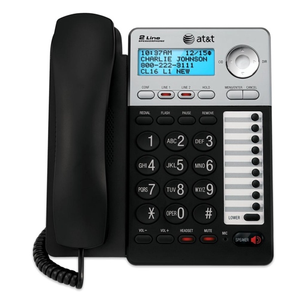 AT&T 2-Line Corded Telephone with Caller ID/Call Waiting