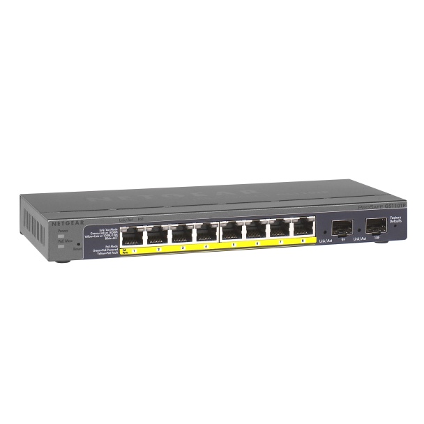 ProSafe 8-port Gigabit PoE Smart Switch with 2 Gigabit