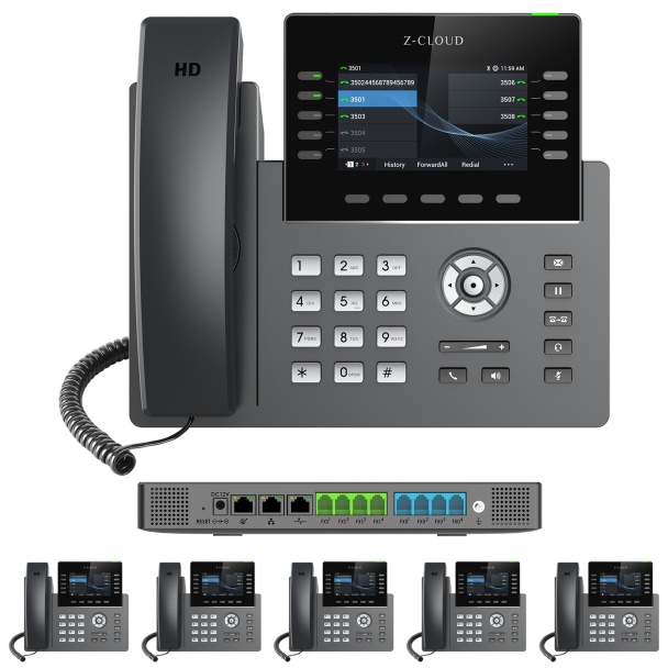 Business Phone System: MM S-304. Supports 4 Traditional Lines, 80 VoIP Lines & 300 Extensions