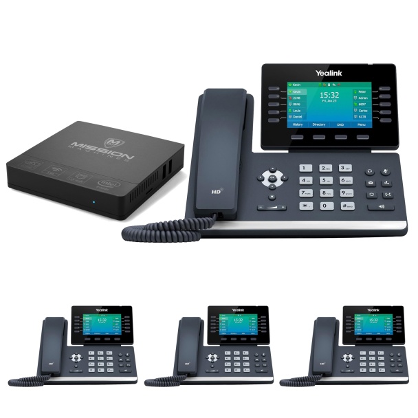 Business Phone System 'Mission Machines' Y300: Includes Yealink T54W Phones + 'Mission Machines' Server + Free 3 Months of 'Mission Machines' Phone Service