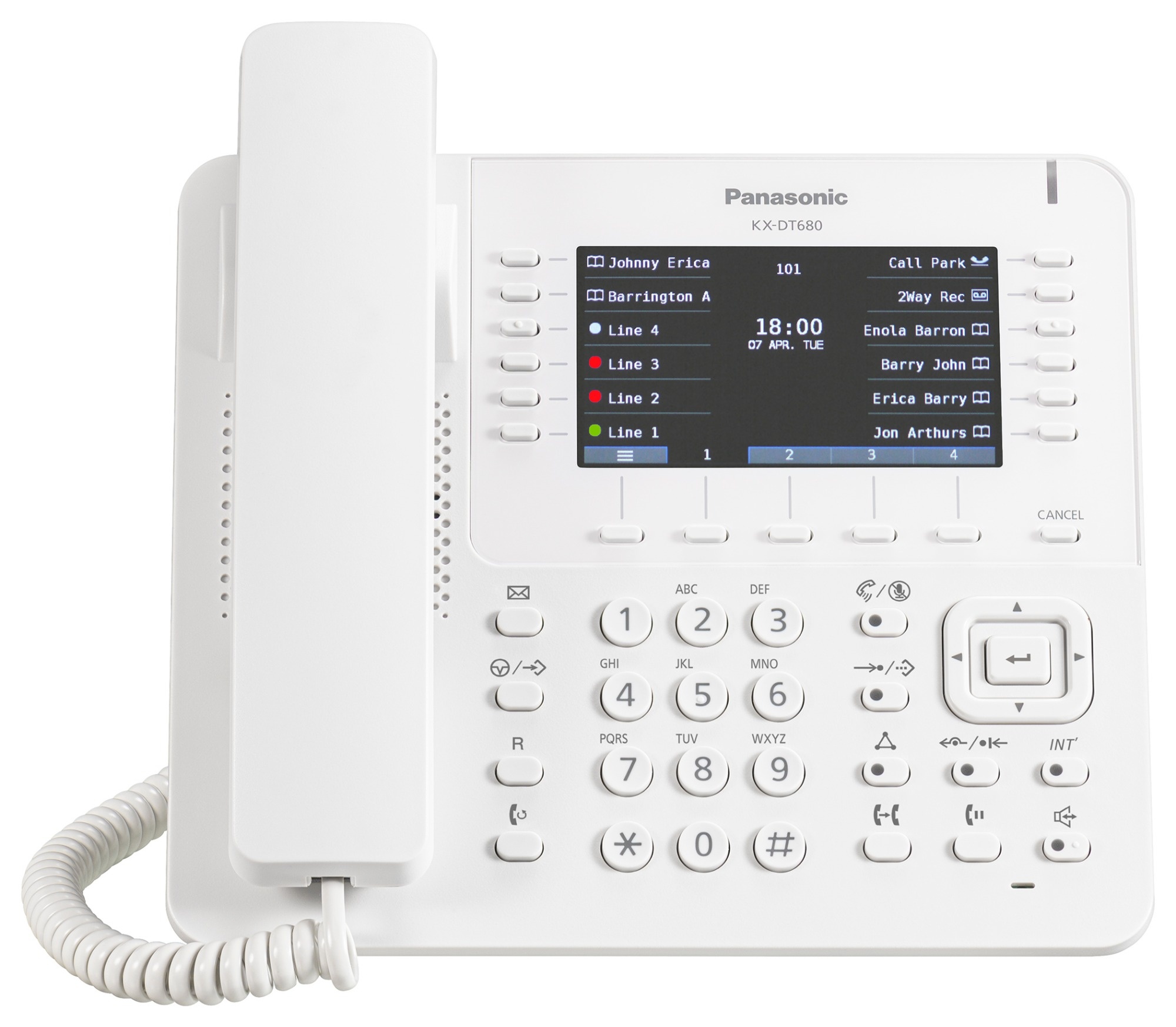 Panasonic KX-DT680 WHITE Digital Display Speakerphone 4.3 inch 