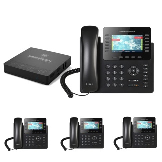 Business Phone System 'Mission Machines' G300: Includes Grandstream 2170 Phones + 'Mission Machines' Server + Free 1 Year of 'Mission Machines' Phone Service