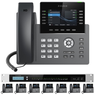 Business Phone System: MM S-308. Supports 8 Traditional Lines, 80 VoIP Lines & 300 Extensions