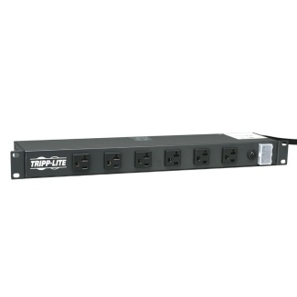Tripp Lite 12 Outlet Rackmount Network-Grade PDU Power Strip, Front & Rear Facing, 20A, 15ft Cord w/5-20P Plug