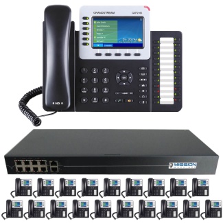 Mission Machines TD-1000 VoIP Phone System with 20 Grandstream IP Phones