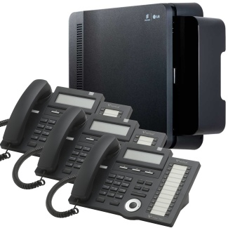 Vertical Summit Business Phone System with 3 24-Button Phones