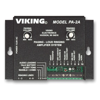 Viking PA-2A Paging Amplifer and Loud Ringer with Paging Horn