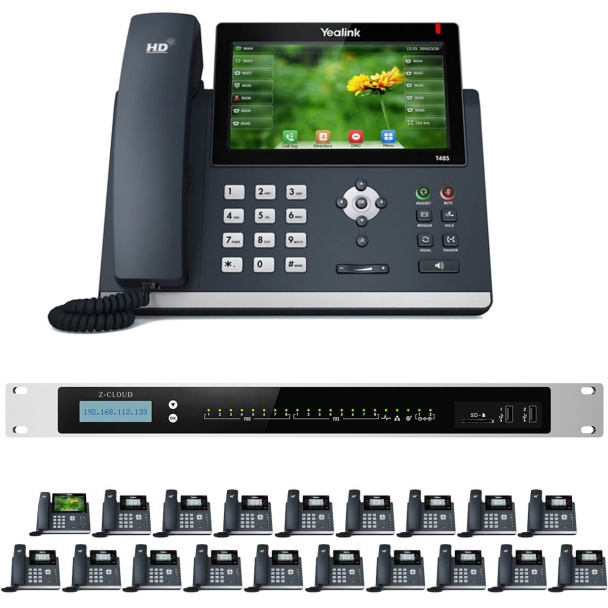 Mission Machines TD-1000 VoIP Phone System with 20 Yealink IP Phones