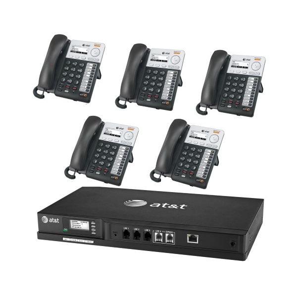 AT&T Syn248 Phone System with 5 IP Phones 