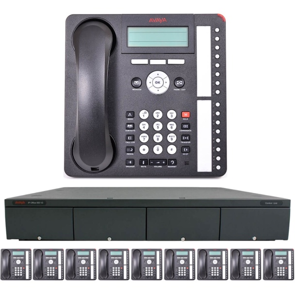 Business Phone System by AVAYA: Essential IP Edition (10 Phone Bundle)